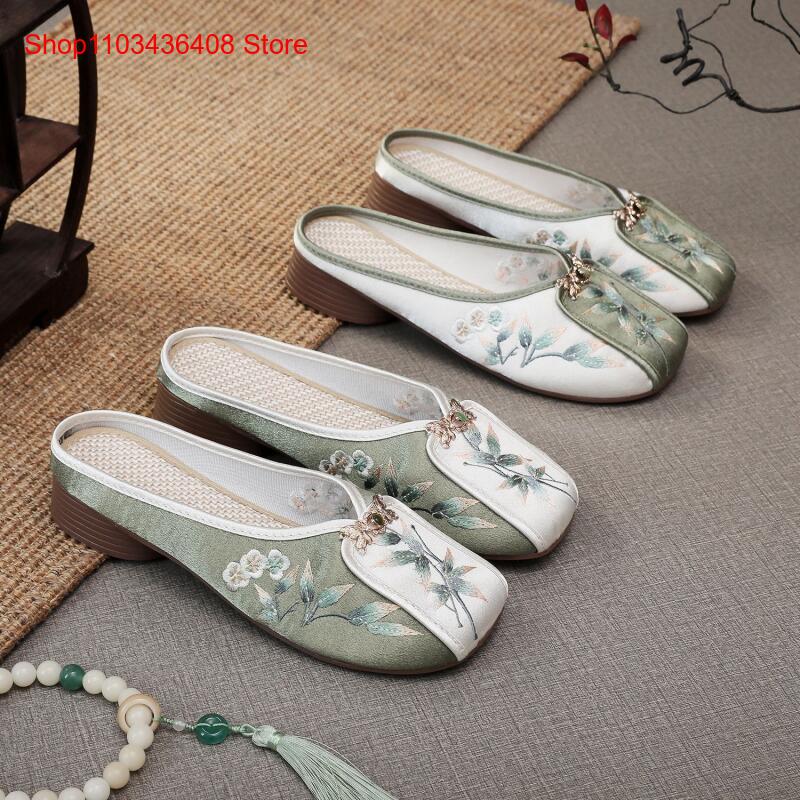 Ethnic Fashion Style - New Embroidered Slippers for Home Flat