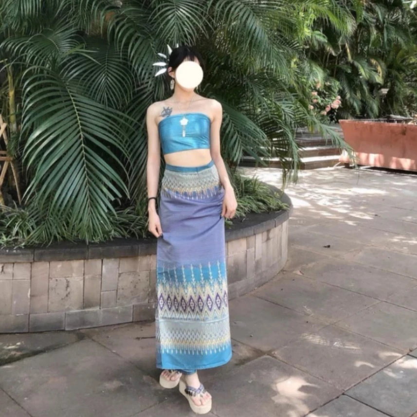 Batik Sarong Wrap - women's Thailand traditional clothing 2 set