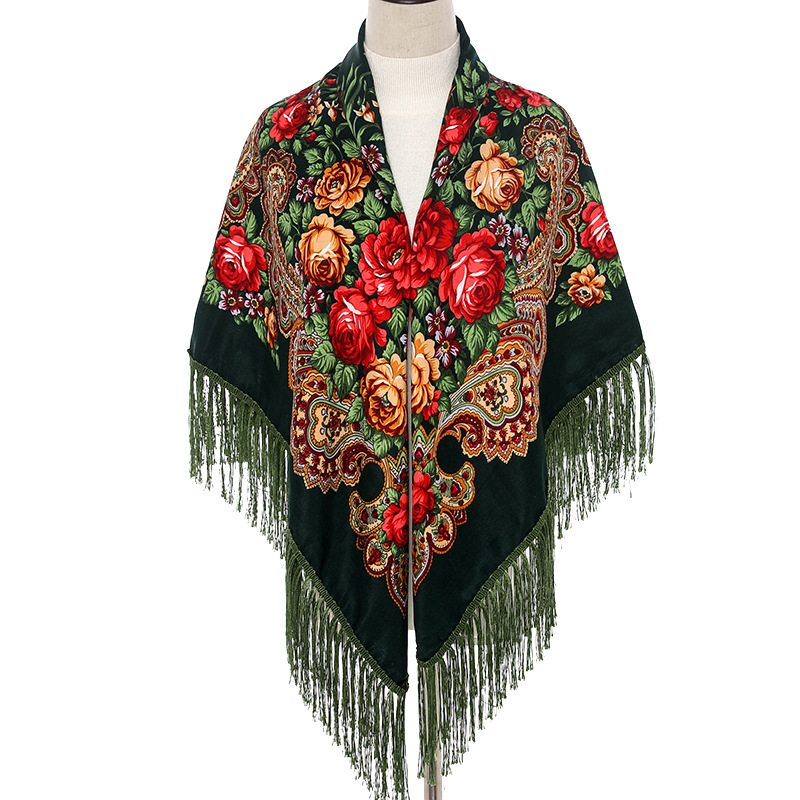 Ethnic Fashion Style - 135*135cm Women Russian Style Big Square