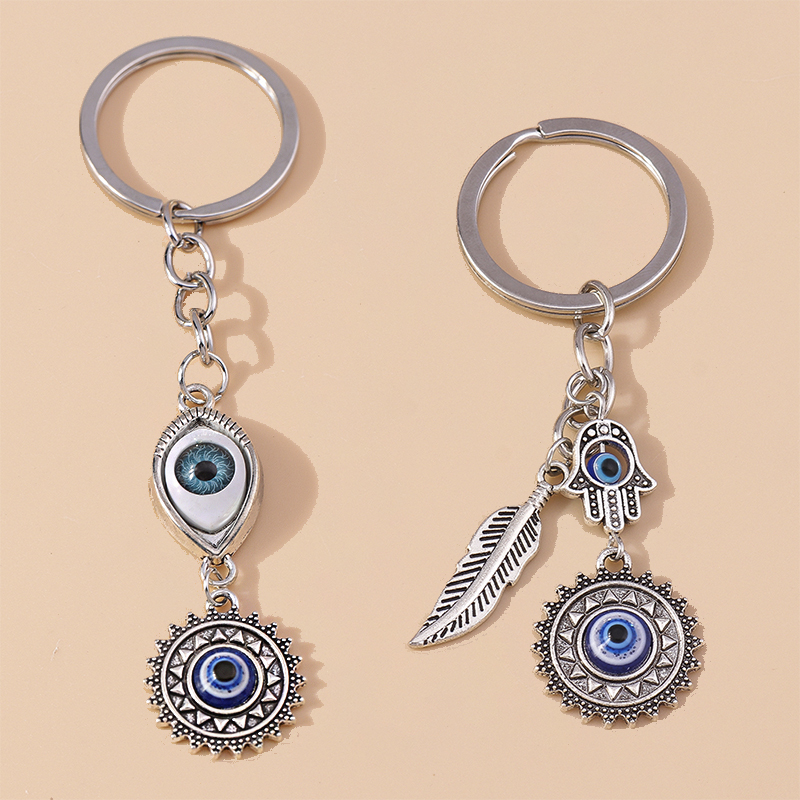Cute Enamel Lucky Evil Eye Key - Ethnic Fashion Girls review and price