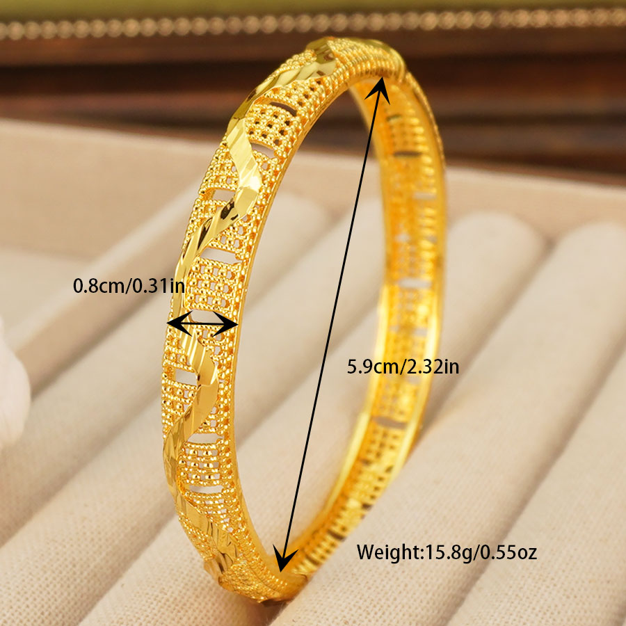 1Pcs Gold Tone Peacock Carved  - Ethnic Fashion Dubai review and price