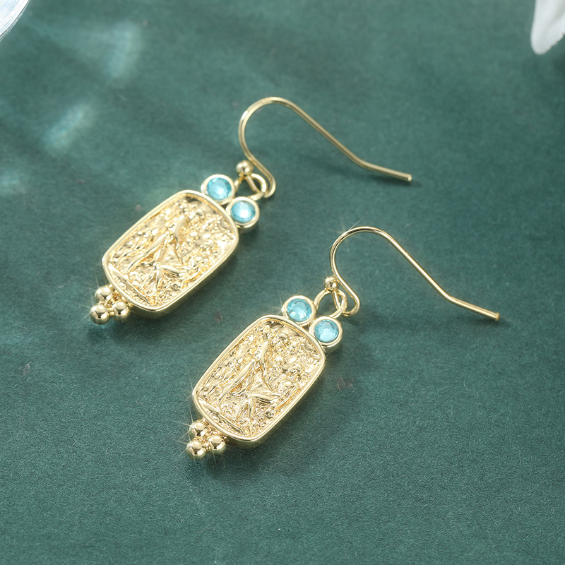 Vintage Inlaid Sea Blue CZ Dan - Ethnic Fashion Wear For Women review and price