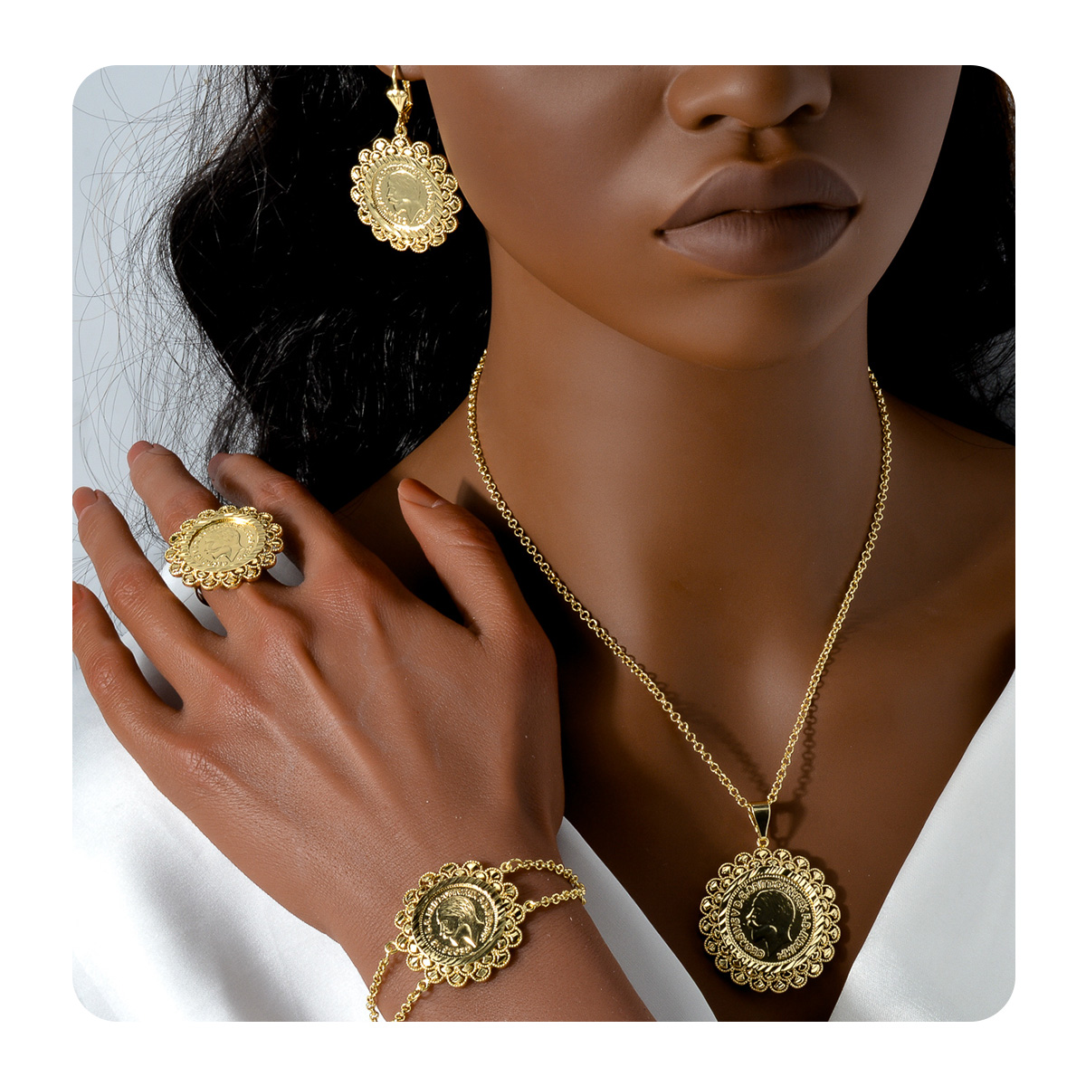 Vintage Coin Portrait Jewelry  - Ethnic Fashion Dubai review and price