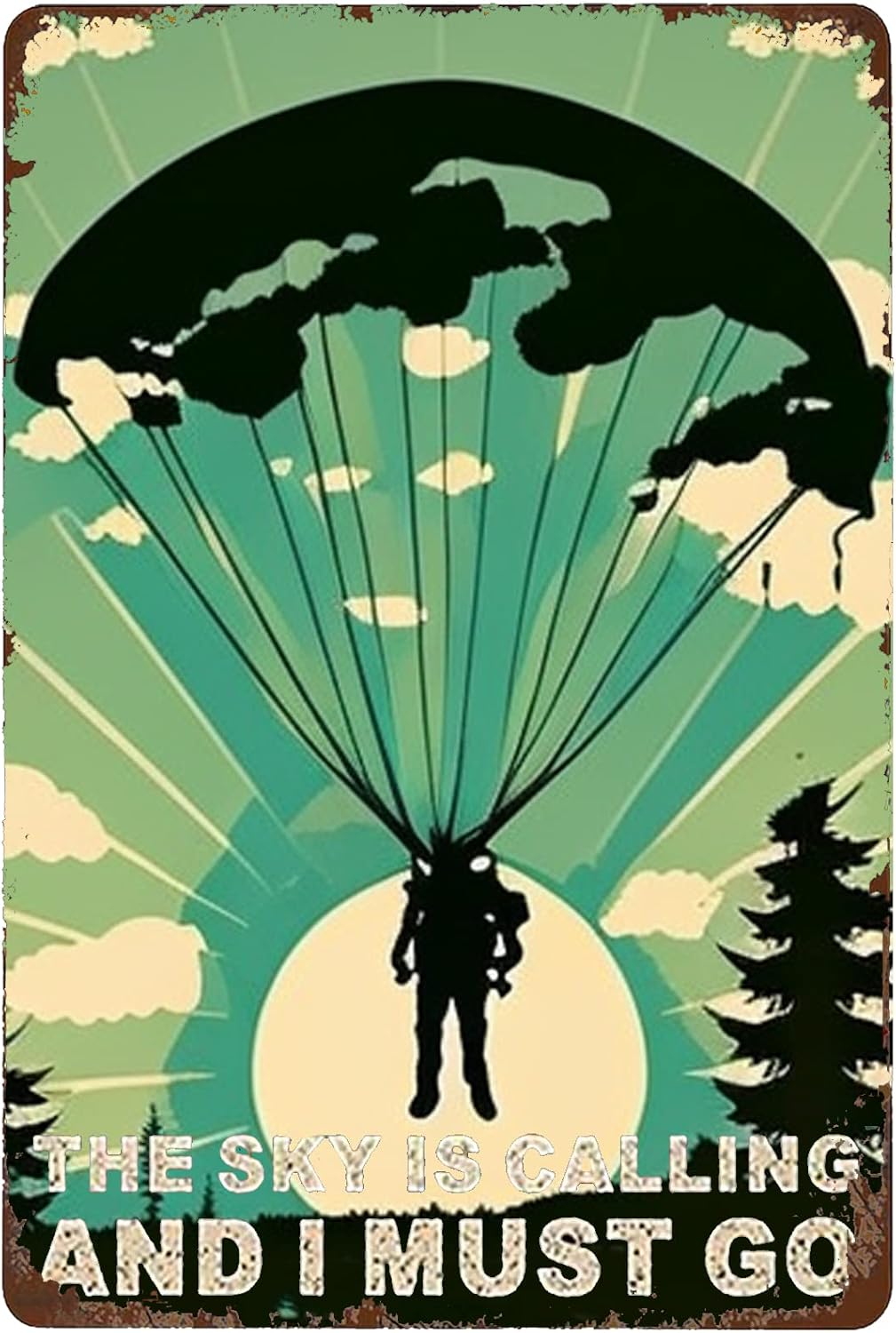 Y1,Skydiving Adventure Tin Sig - Ethnic Fashion Style review and price