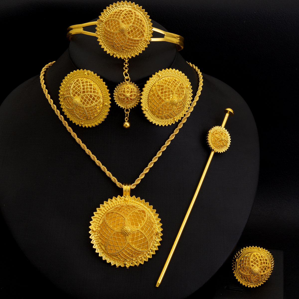 Africa Dubai Golden Color Jewe - Ethnic Fashion Dubai review and price