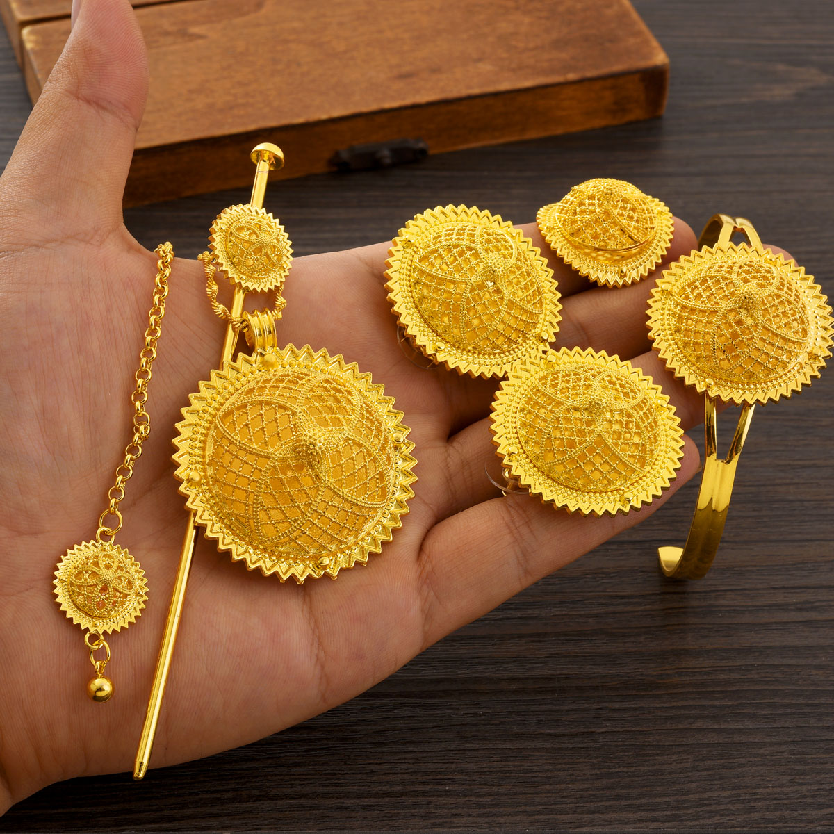 Africa Dubai Golden Color Jewe - Ethnic Fashion Dubai review and price