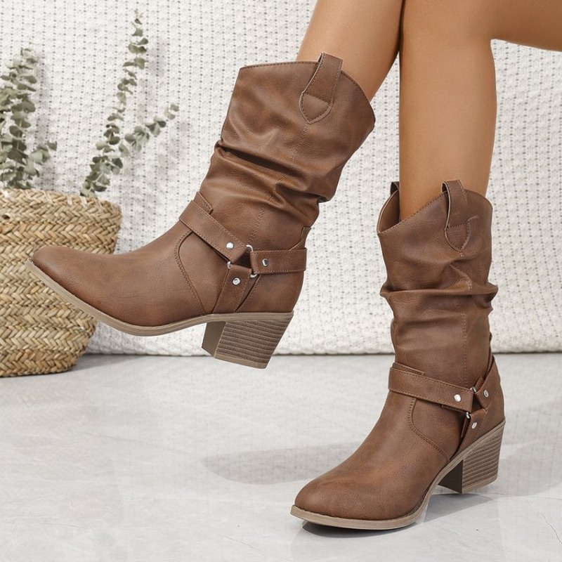 Womens Mid-Calf Boots Retro St - Ethnic Fashion For Women review and price