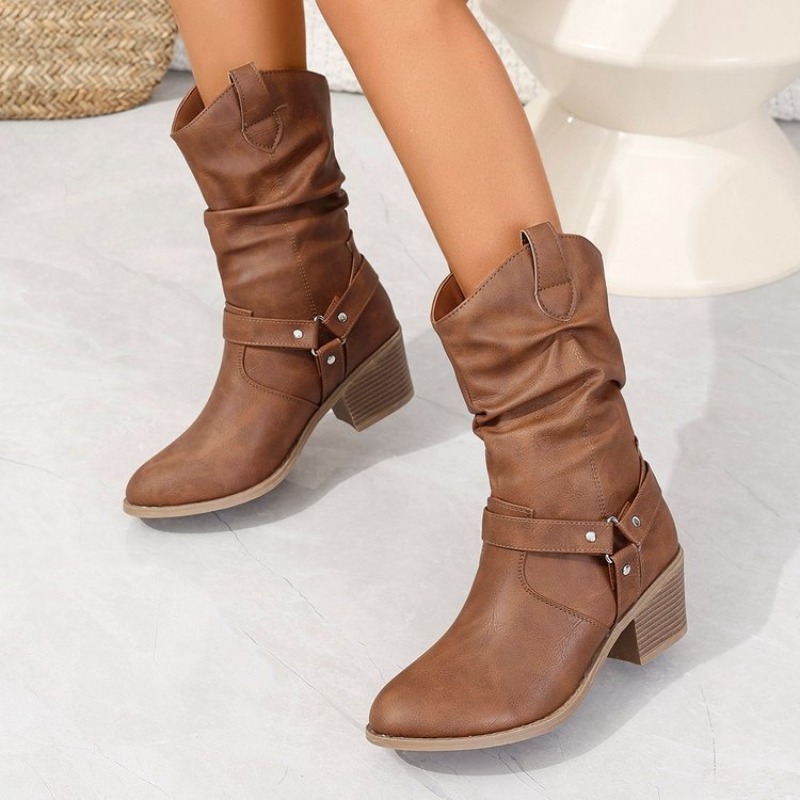 Womens Mid-Calf Boots Retro St - Ethnic Fashion For Women review and price