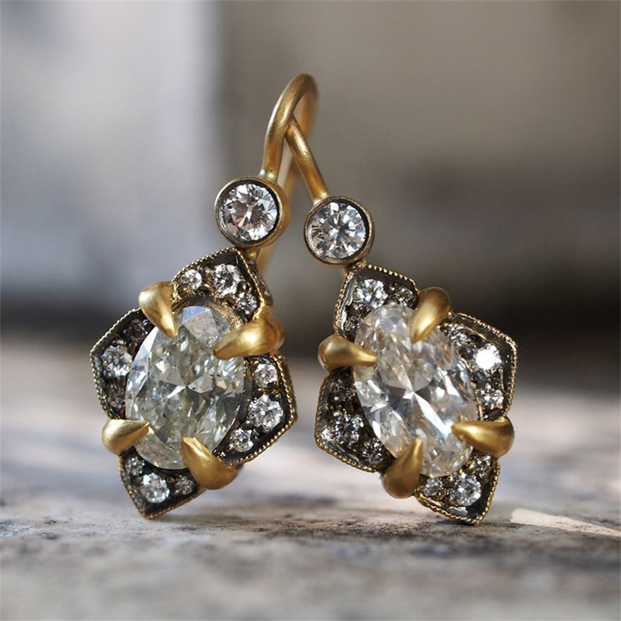 Vintage Inlaid White CZ Dangle - Ethnic Fashion Wear For Women review and price